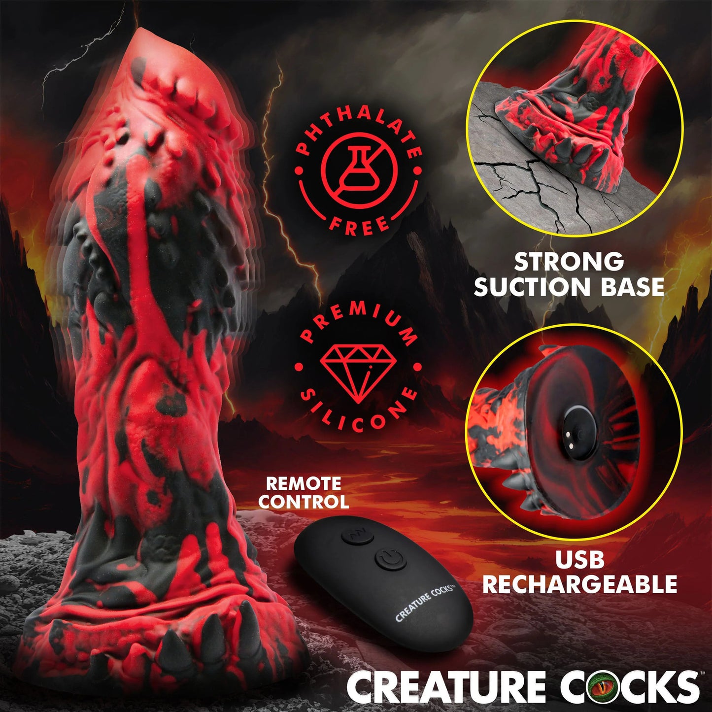 Creature Cock - Inferno Cock Vibrating Dildo