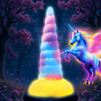 Creature Cock - Unicorn Glow-In-The-Dark Vibrating Dildo
