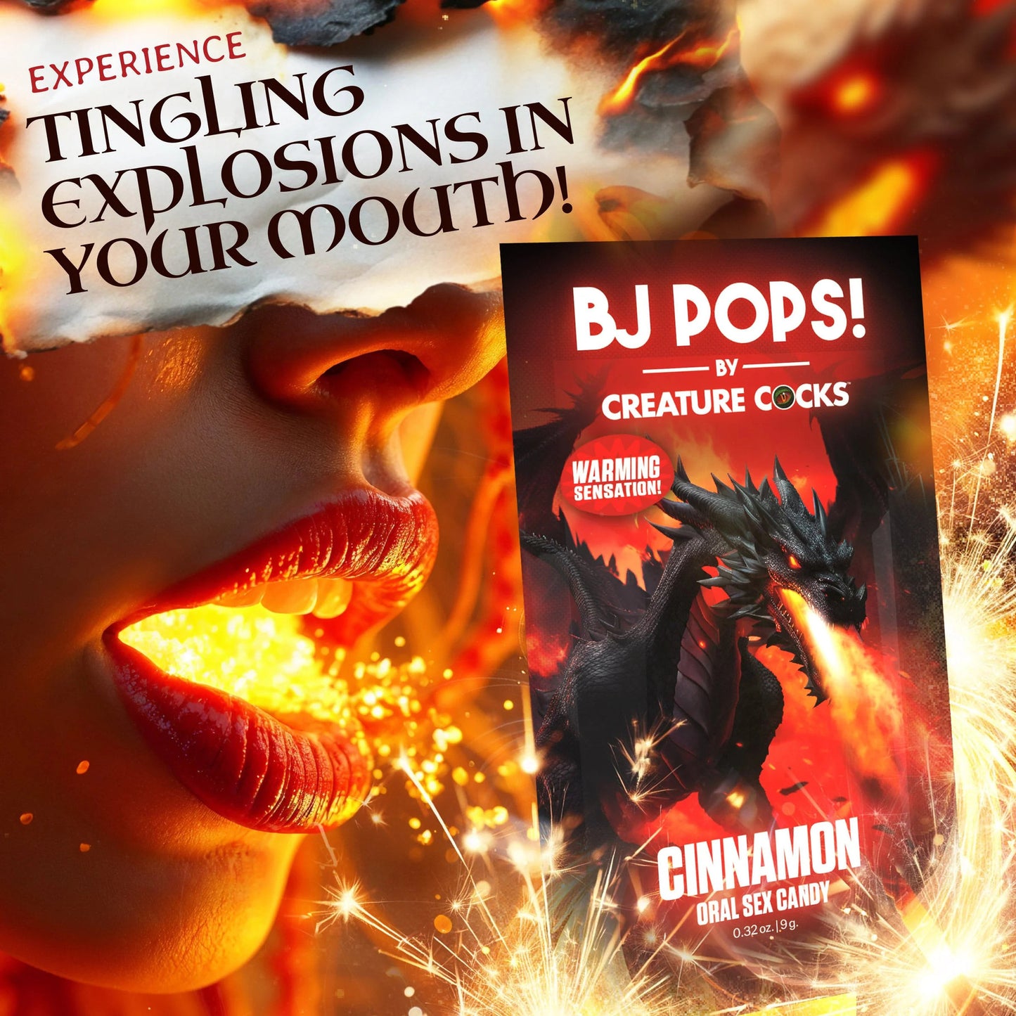 Creature Cock - BJ Pops! Warming Oral Sex Candy - Cinnamon