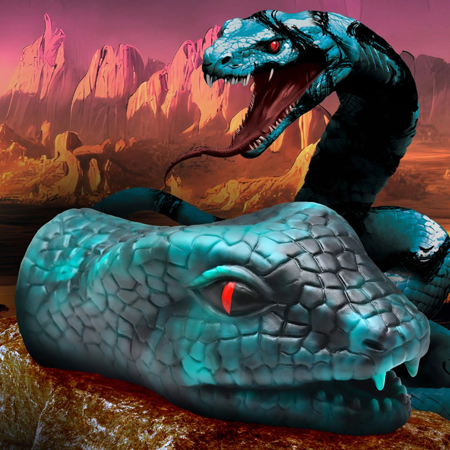 Creature Cock - Serpentine Silicone Stroker - Vert