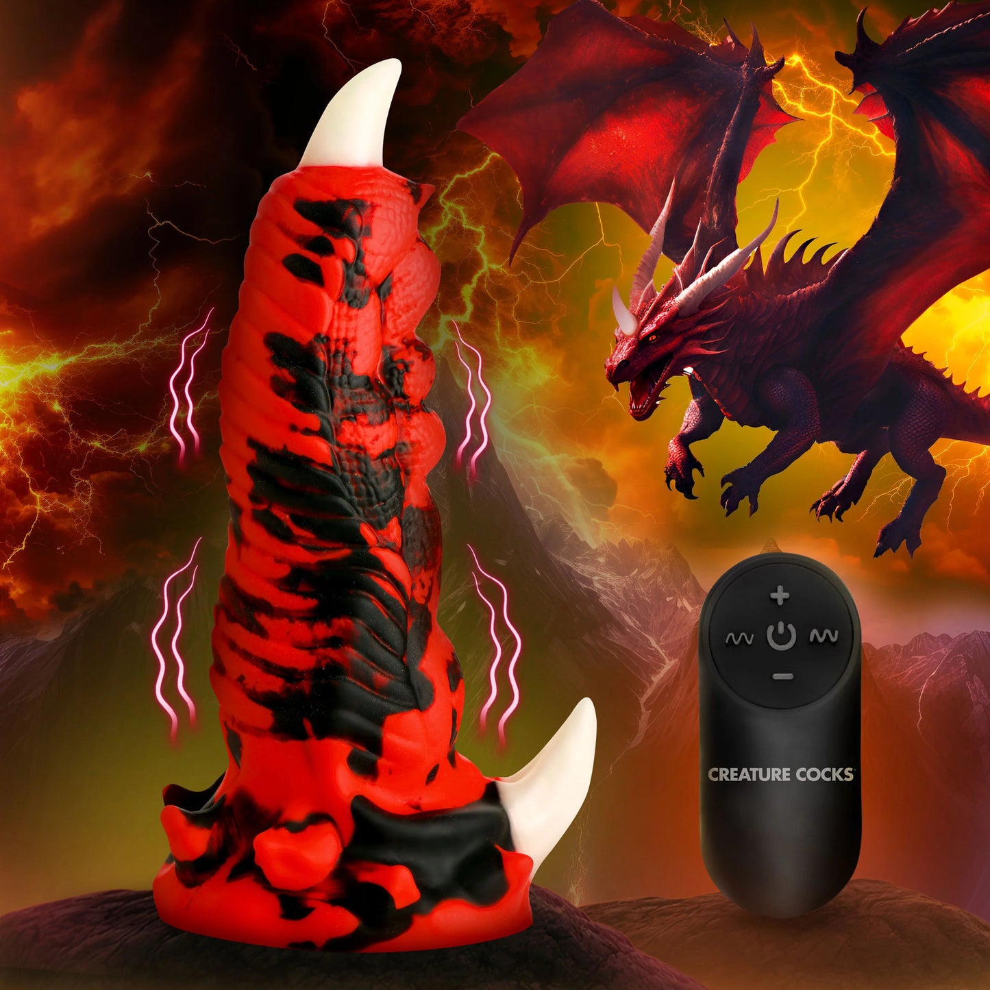 Creature Cock - Red Talon Vibrating Dildo