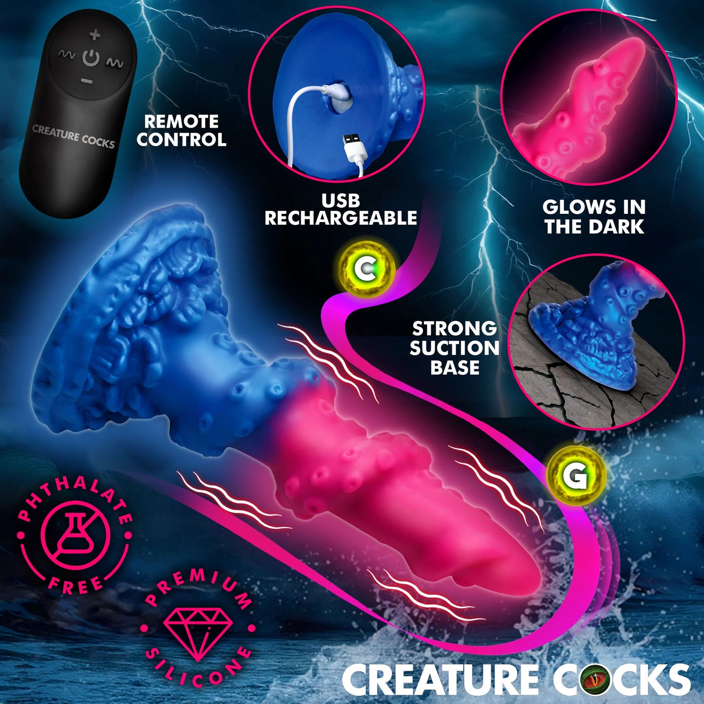 Creature Cock - Deluxe Lord Kraken Vibrating Dildo
