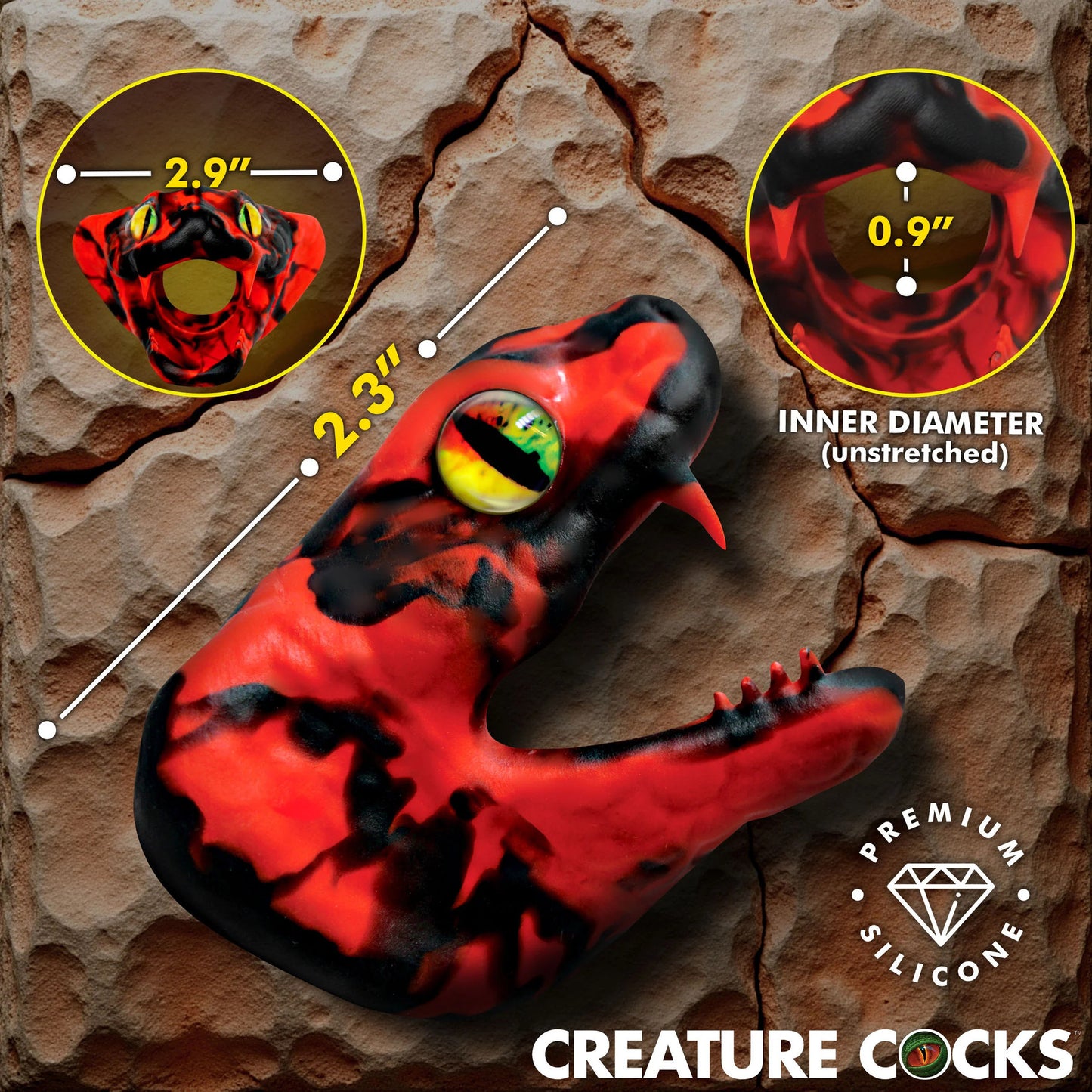 Creature Cock - Master Cobra Cock Ring - Rouge