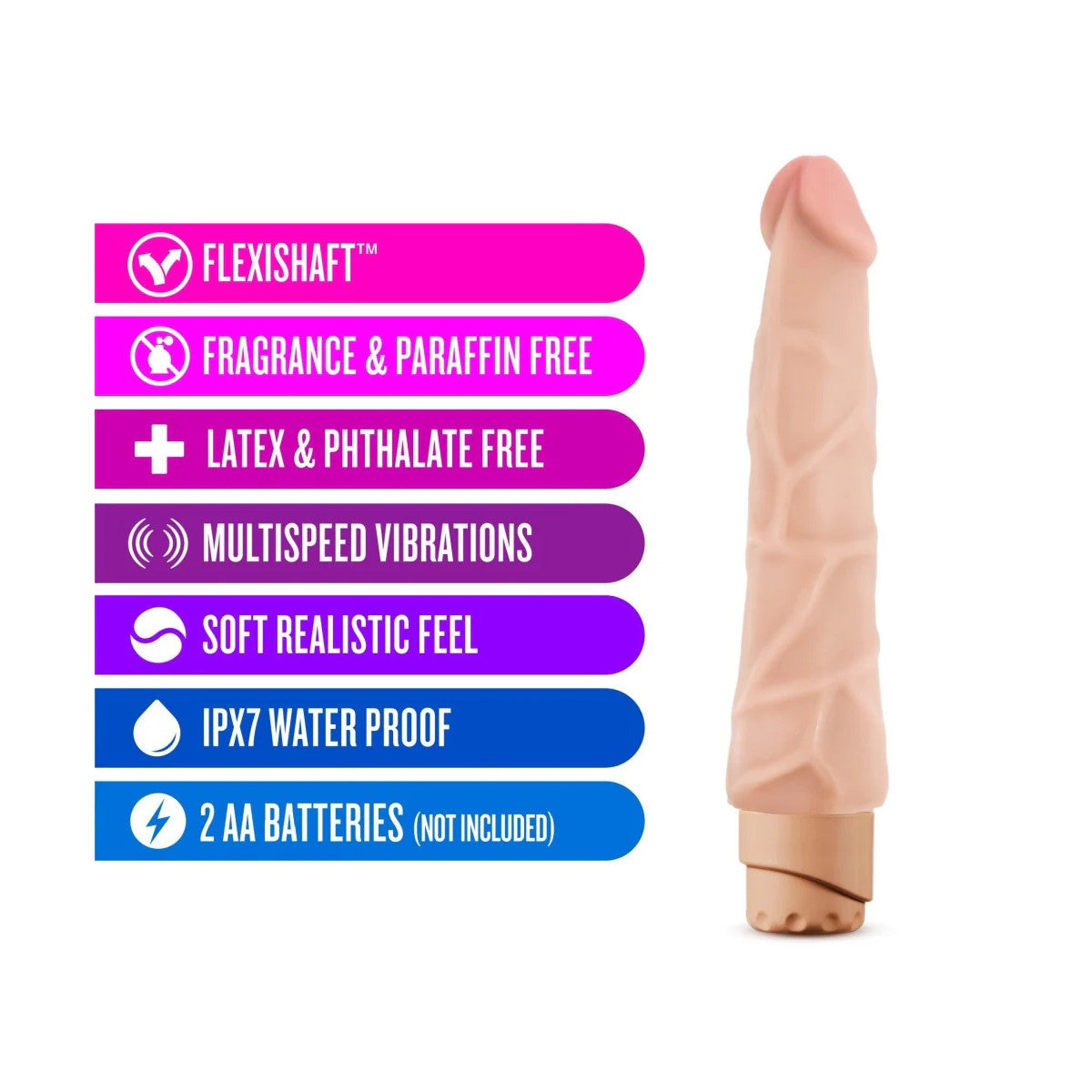 Dr. Skin - Vibe1 Vibrateur Réaliste 9po - Beige