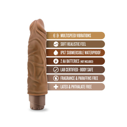 Dr. Skin - Vibe10 Vibrateur Réaliste 8.5po - Bronzé