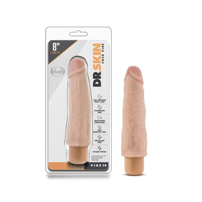 Dr. Skin - Vibe14 Vibrateur Réaliste 8po - Beige