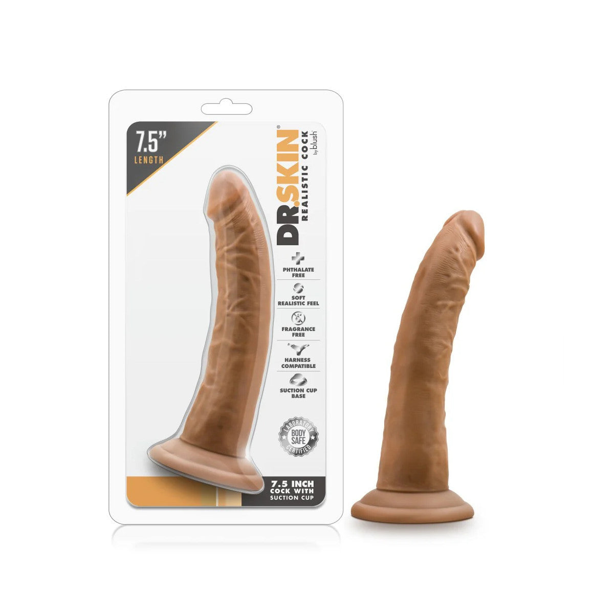 Dr. Skin - Dildo Réaliste 7.5po - Bronzé