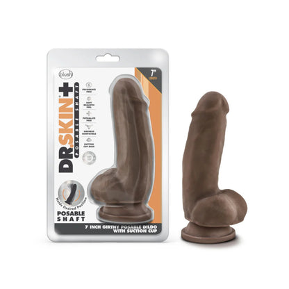 Dr. Skin - Dildo Réaliste 7po avec Tige - Brun