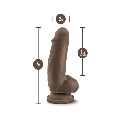 Dr. Skin - Dildo Réaliste 7po avec Tige - Brun