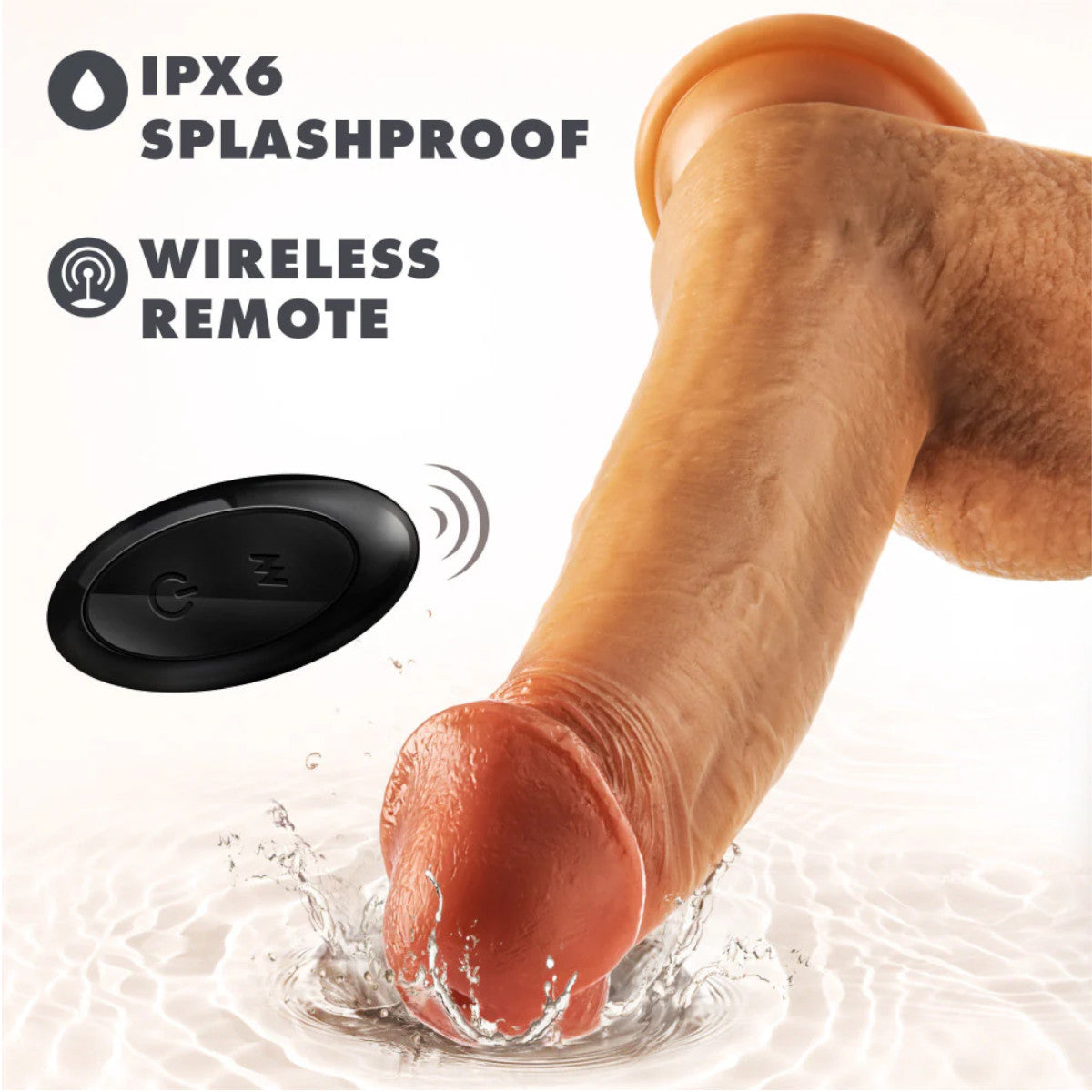 Dr. Skin - Dr. Phillips Dildo 3en1 8.5po - Bronzé