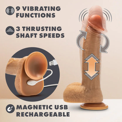 Dr. Skin - Dr. Phillips Dildo 3en1 8.5po - Bronzé