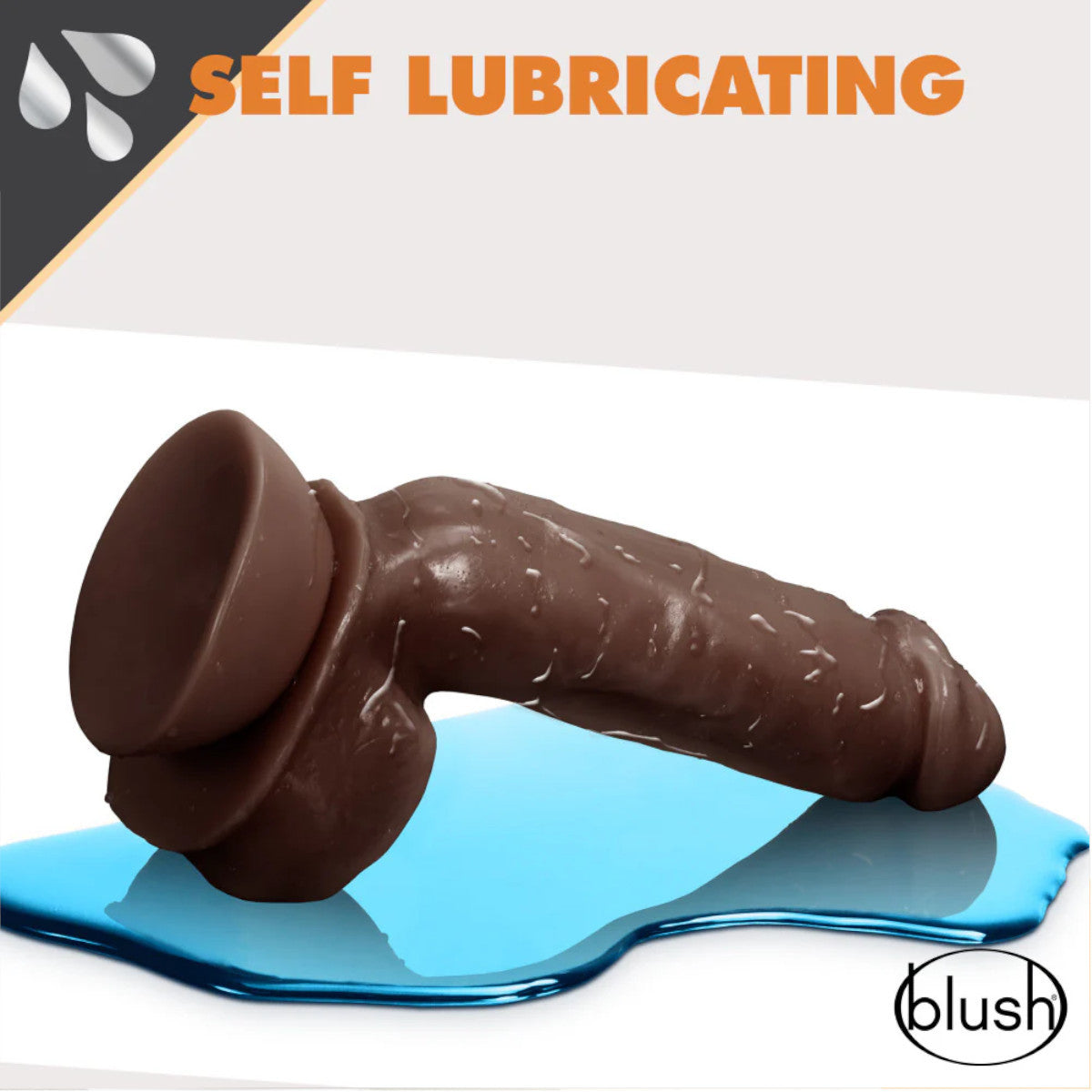 Dr. Skin - Glide Dildo Réaliste 8.5po - Brun