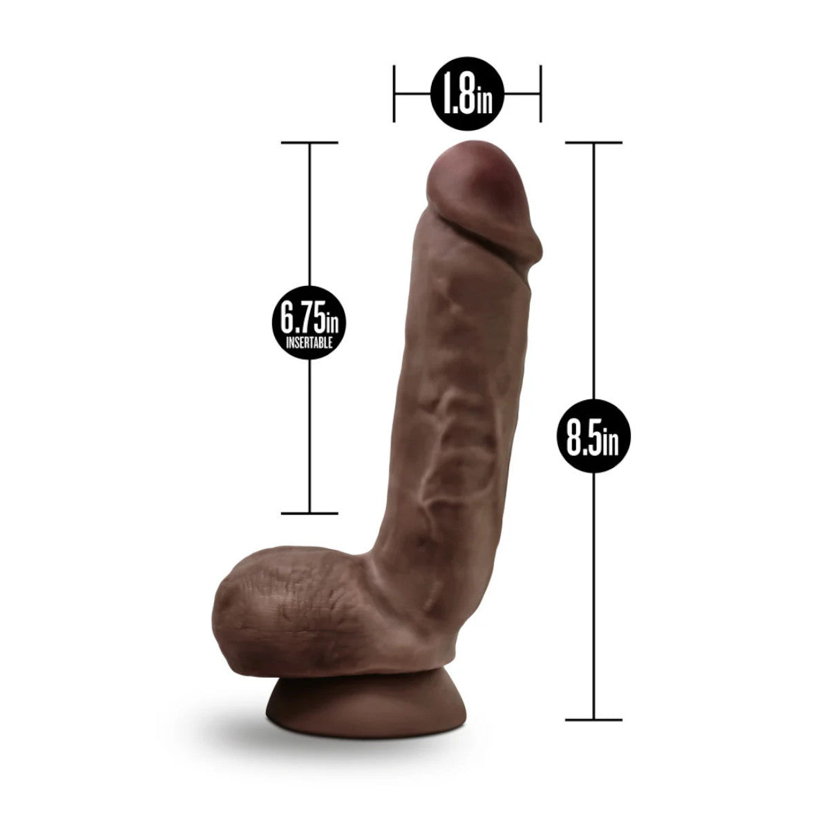 Dr. Skin - Glide Dildo Réaliste 8.5po - Brun