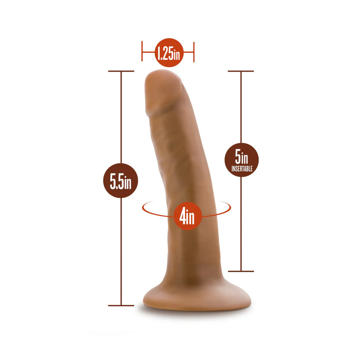 Dr. Skin - Dr. Lucas Dildo Réaliste 5.5po - Bronzé