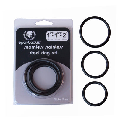 Spartacus - Seamless Stainless C-Ring Set - Noir