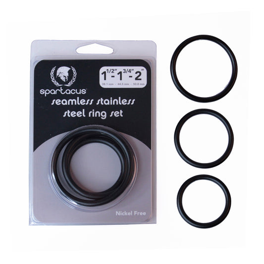 Spartacus - Seamless Stainless C-Ring Set - Noir