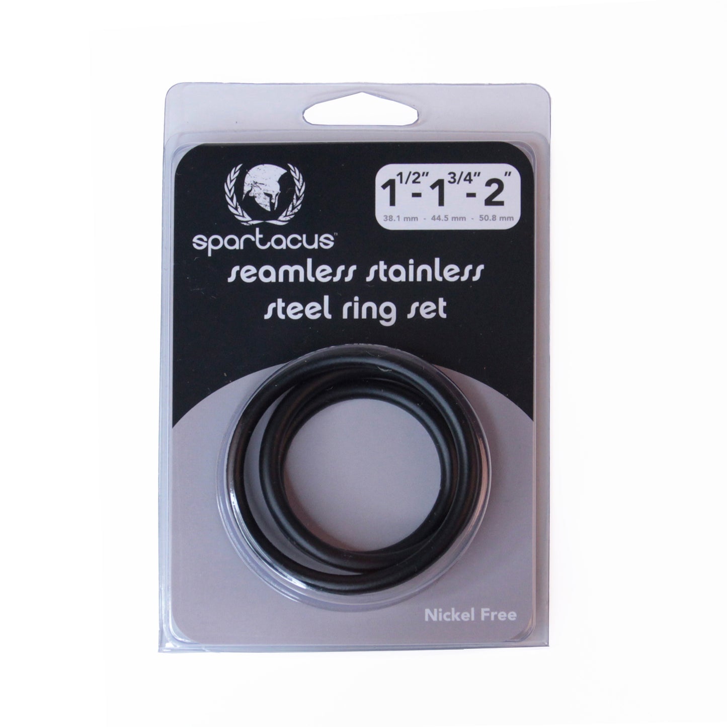 Spartacus - Seamless Stainless C-Ring Set - Noir