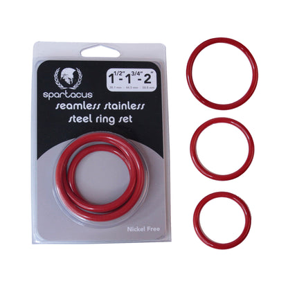 Spartacus - Seamless Stainless C-Ring Set - Rouge