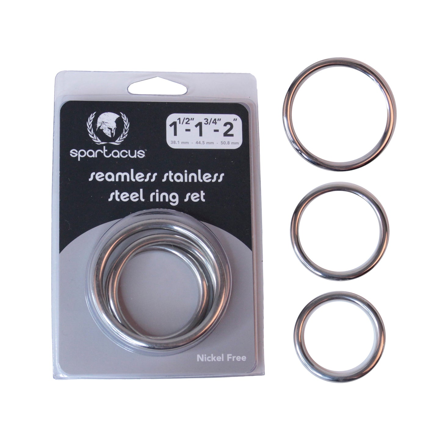 Spartacus - Seamless Stainless C-Ring Set - Argent