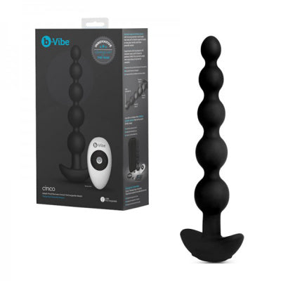 B-Vibe - Boules Anales Vibrantes Cinco - Noir