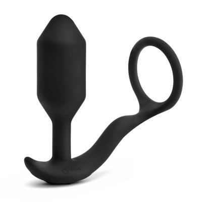 B-Vibe - Vibrating Snug Plug & Tug Medium - Noir