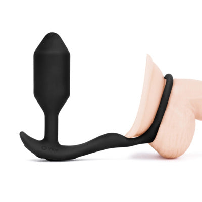 B-Vibe - Vibrating Snug Plug & Tug Medium - Noir