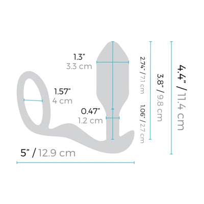 B-Vibe - Vibrating Snug Plug & Tug Medium - Noir