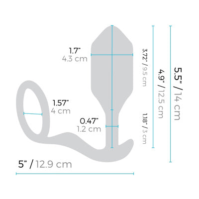 B-Vibe - Vibrating Snug Plug & Tug XL - Noir