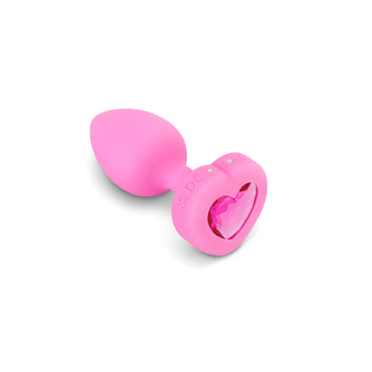 B-Vibe - Vibrating Heart Jewel Plug S/M - Rose