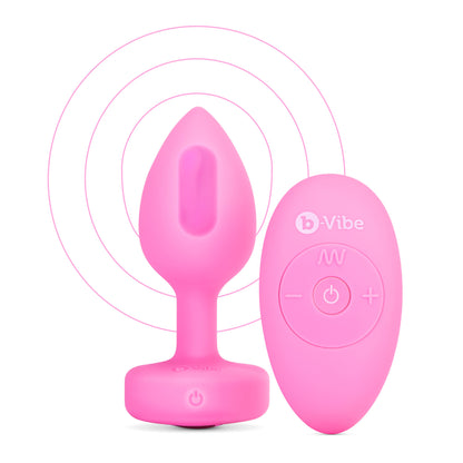 B-Vibe - Vibrating Heart Jewel Plug S/M - Rose