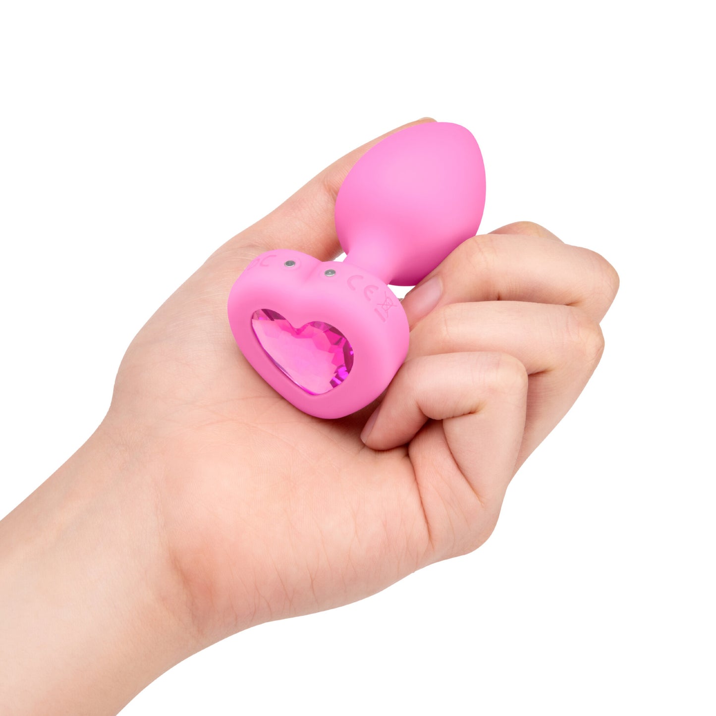 B-Vibe - Vibrating Heart Jewel Plug S/M - Rose