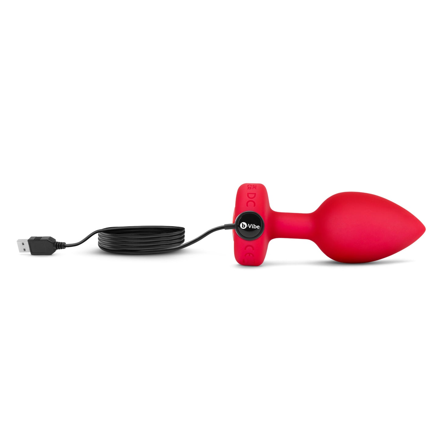 B-Vibe - Vibrating Heart Jewel Plug M/L - Rouge