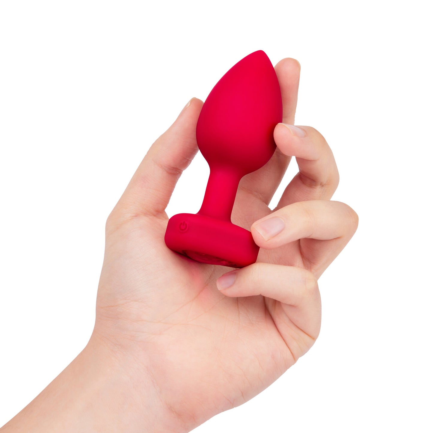 B-Vibe - Vibrating Heart Jewel Plug M/L - Rouge
