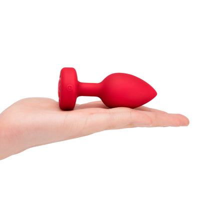 B-Vibe - Vibrating Heart Jewel Plug M/L - Rouge
