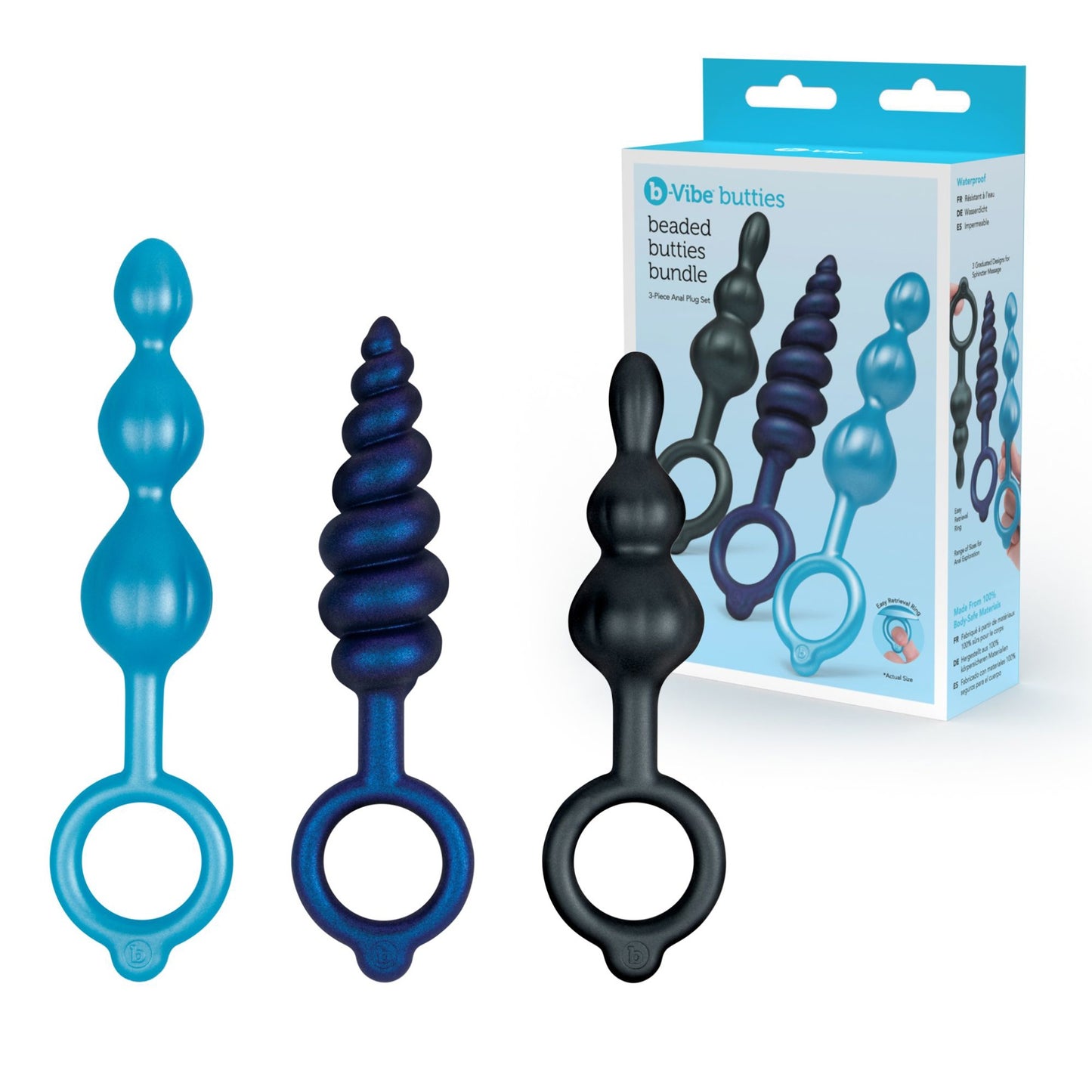 B-Vibe - Beaded Butties Bundle - Ensemble de 3 Plugs