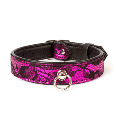 Miss Morgane - Collier en dentelle - Rose