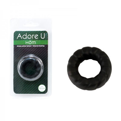 Adore U Höm - Anneau Pénien Texturé - Noir