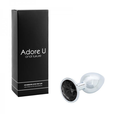 Anal Luxure - Plug Anal Argent - Noir - Petit