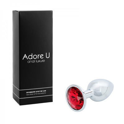 Anal Luxure - Plug Anal Argent - Rouge - Petit