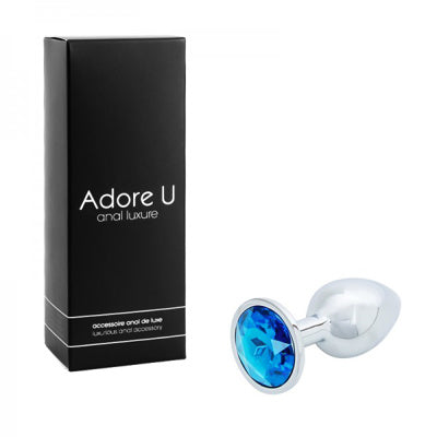Anal Luxure - Plug Anal Argent - Bleu - Petit