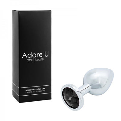 Anal Luxure - Plug Anal Argent - Noir - Medium