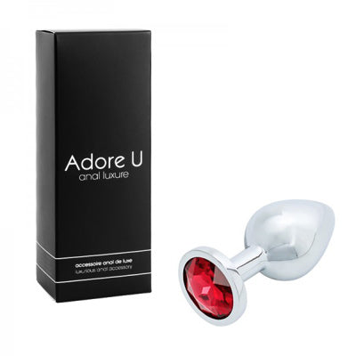 Anal Luxure - Plug Anal Argent - Rouge - Medium