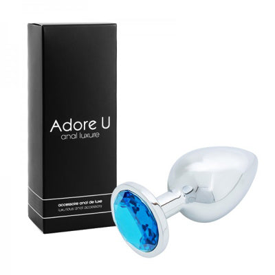 Anal Luxure - Plug Anal Argent - Bleu - Grand