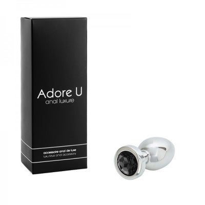 Anal Luxure - Plug Anal Acier Inox. - Noir - Petit