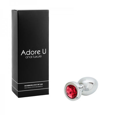 Anal Luxure - Plug Anal Acier Inox. - Rouge - Petit