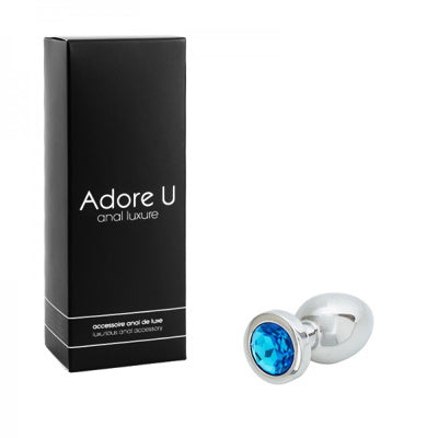 Anal Luxure - Plug Anal Acier Inox. - Bleu - Petit