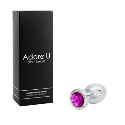 Anal Luxure - Plug Anal Acier Inox. - Mauve - Petit
