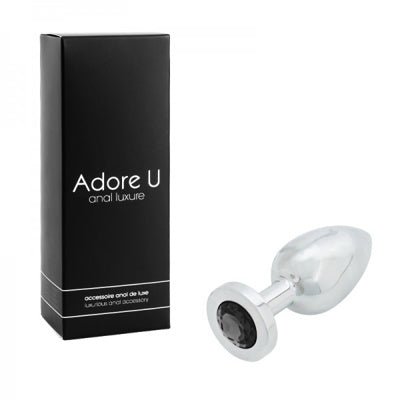 Anal Luxure - Plug Anal Acier Inox. - Noir - Grand