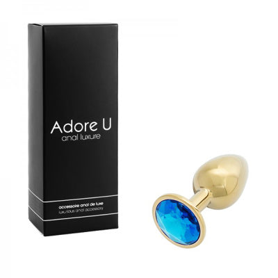 Anal Luxure - Plug Anal Doré - Bleu - Petit