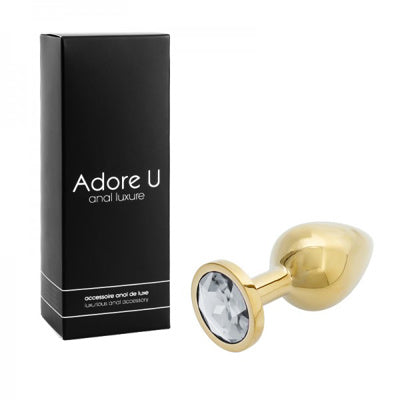 Anal Luxure - Plug Anal Doré - Transp. - Medium